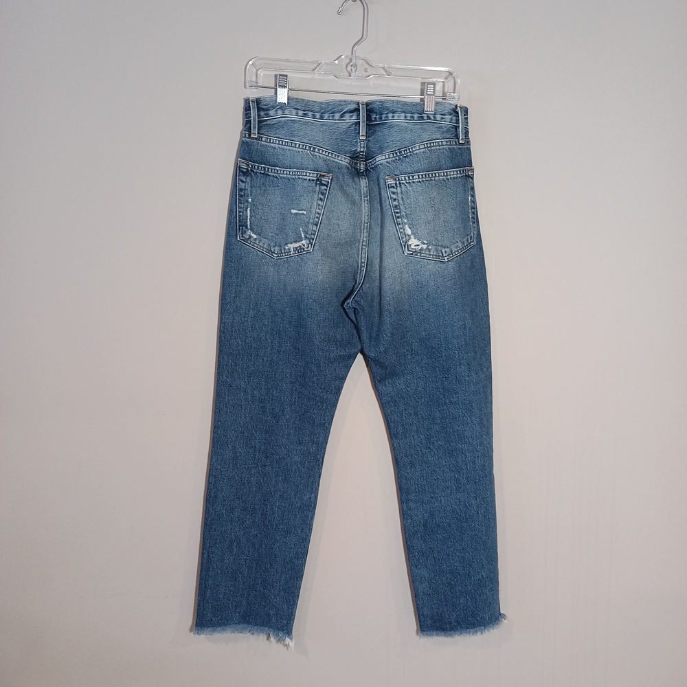 Frame Le Original High Rise Straight Fit Raw Hem Ankle Jean Size 30 - Picture 3 of 7